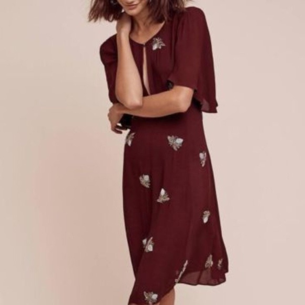 NWT Anthropologie Beaded Firefly Dress